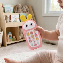 اسباب بازی موبایل مدل خرگوش خوشحال طرح موزیکال و چراغدار کد 6823B