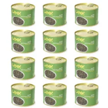 کنسرو قورمه سبزی بدون گوشت بهین – 450 گرم بسته 12 عددی