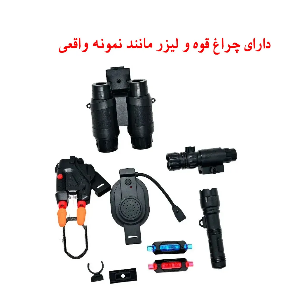 ست ایفای نقش مدل کلاه نظامی طرح چراغدار و موزیکال کد YC-M14