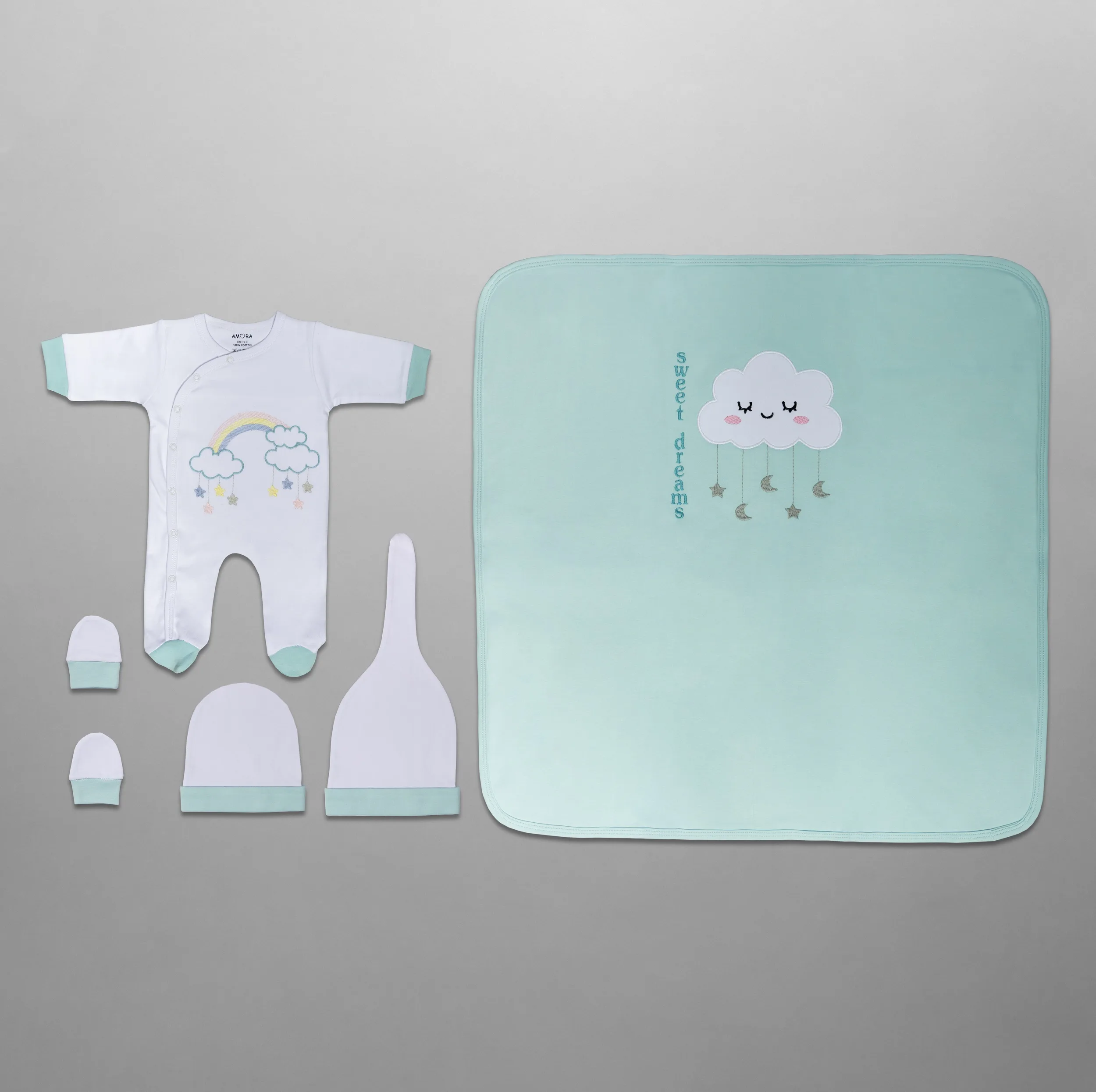 ست 19 تکه لباس نوزادی آمورا مدل baby Cloud