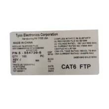 سوکت شبکه CAT6E امپ مدل JN26E بسته 100 عددی