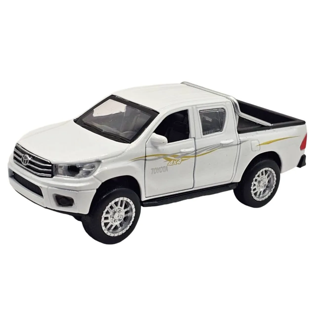 ماشین بازی ناب سل مدل تویوتا هایلوکس دو کابین فلزی چراغدار موزیکال کد Toyota Hilux Double Cab Metal with Lights& Musical