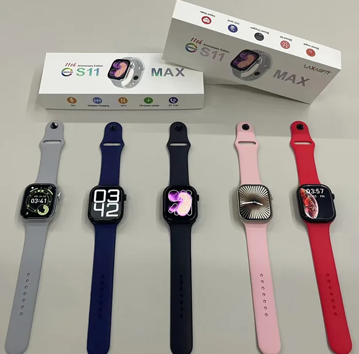 ساعت هوشمند 46 میلی متری مدل S11 Max با بند سیلیکونی