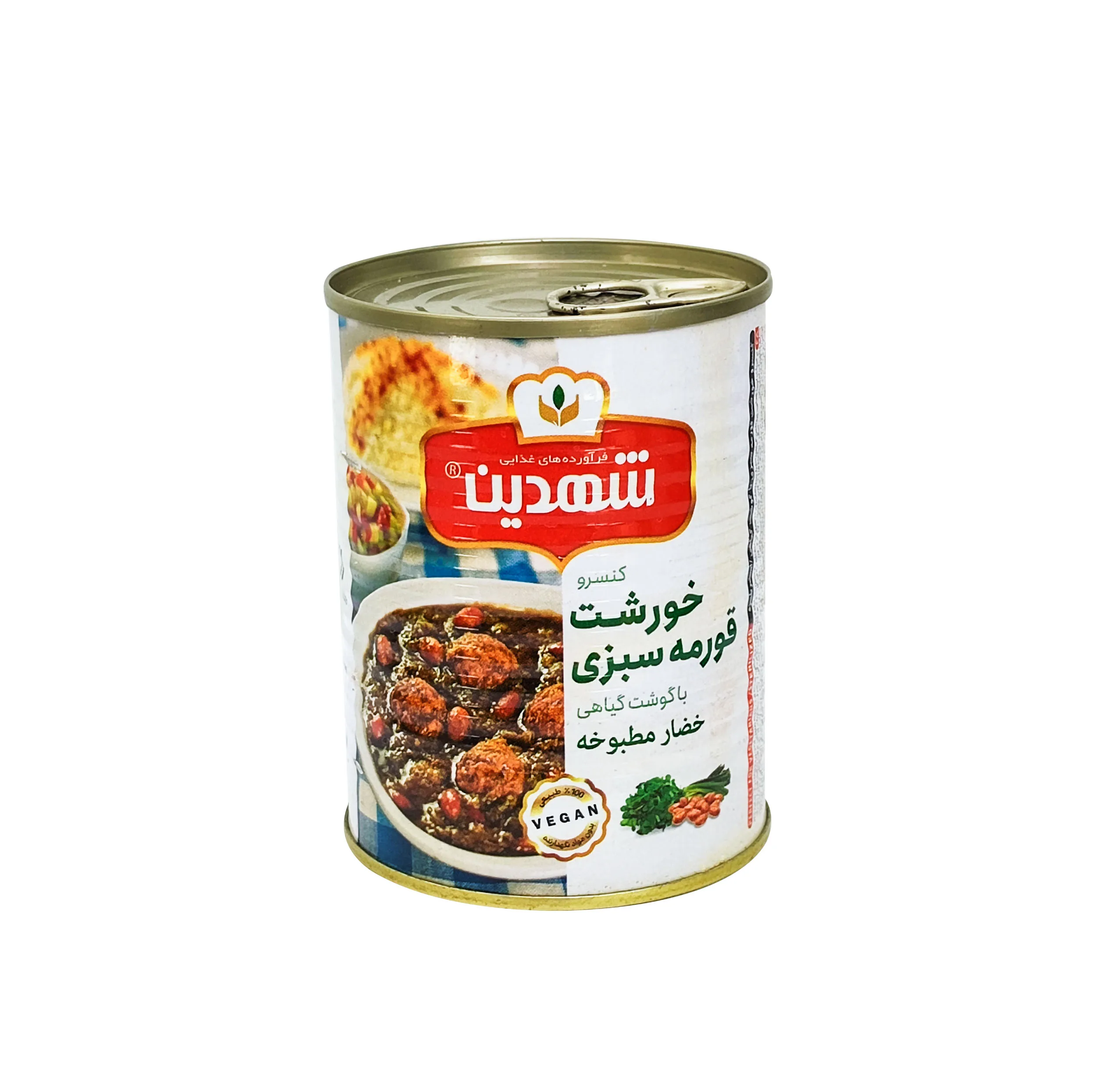 کنسرو خورشت سبزی با سویا شهدین - 370 گرم بسته 12 عددی