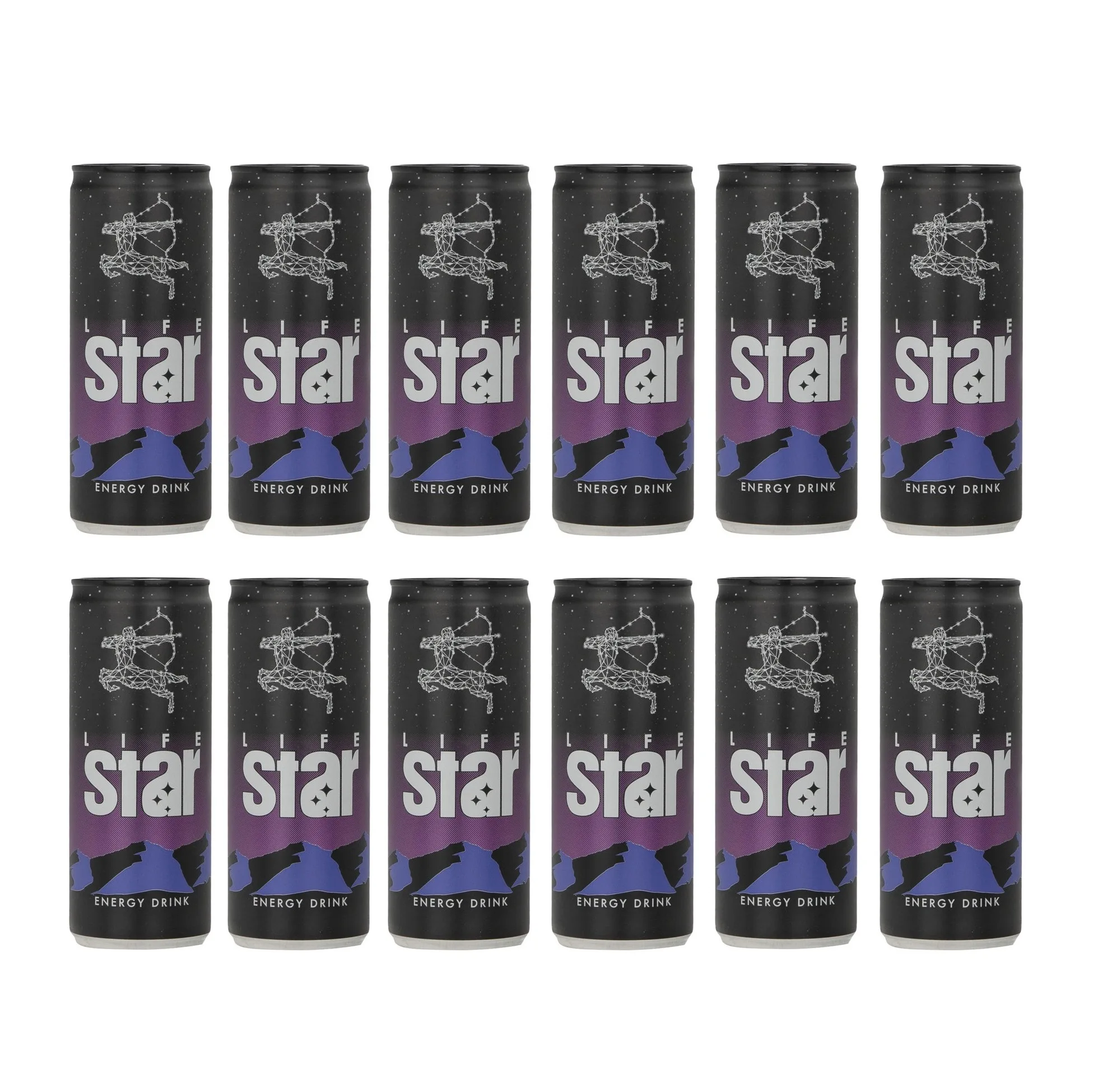 نوشابه انرژی زا لایف استار - 250 میلی لیتر بسته 12 عددی