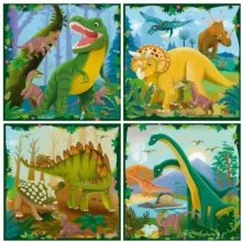پازل راونزبرگر مدل Dinosaurs کد 12004003 مجموعه 4 عددی مناسب برای 4 سال به بالا