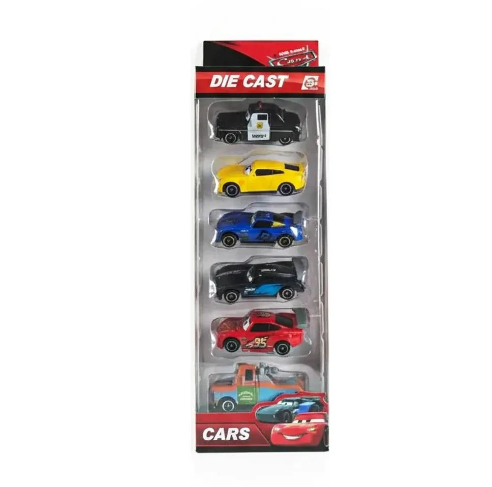 ماشین بازی مدل مک کویین فلزی کد DIE CAST-TRB مجموعه 6 عددی