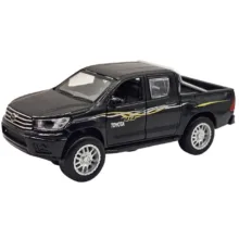 ماشین بازی ناب سل مدل تویوتا هایلوکس دو کابین فلزی چراغدار موزیکال کد Toyota Hilux Double Cab Metal with Lights& Musical