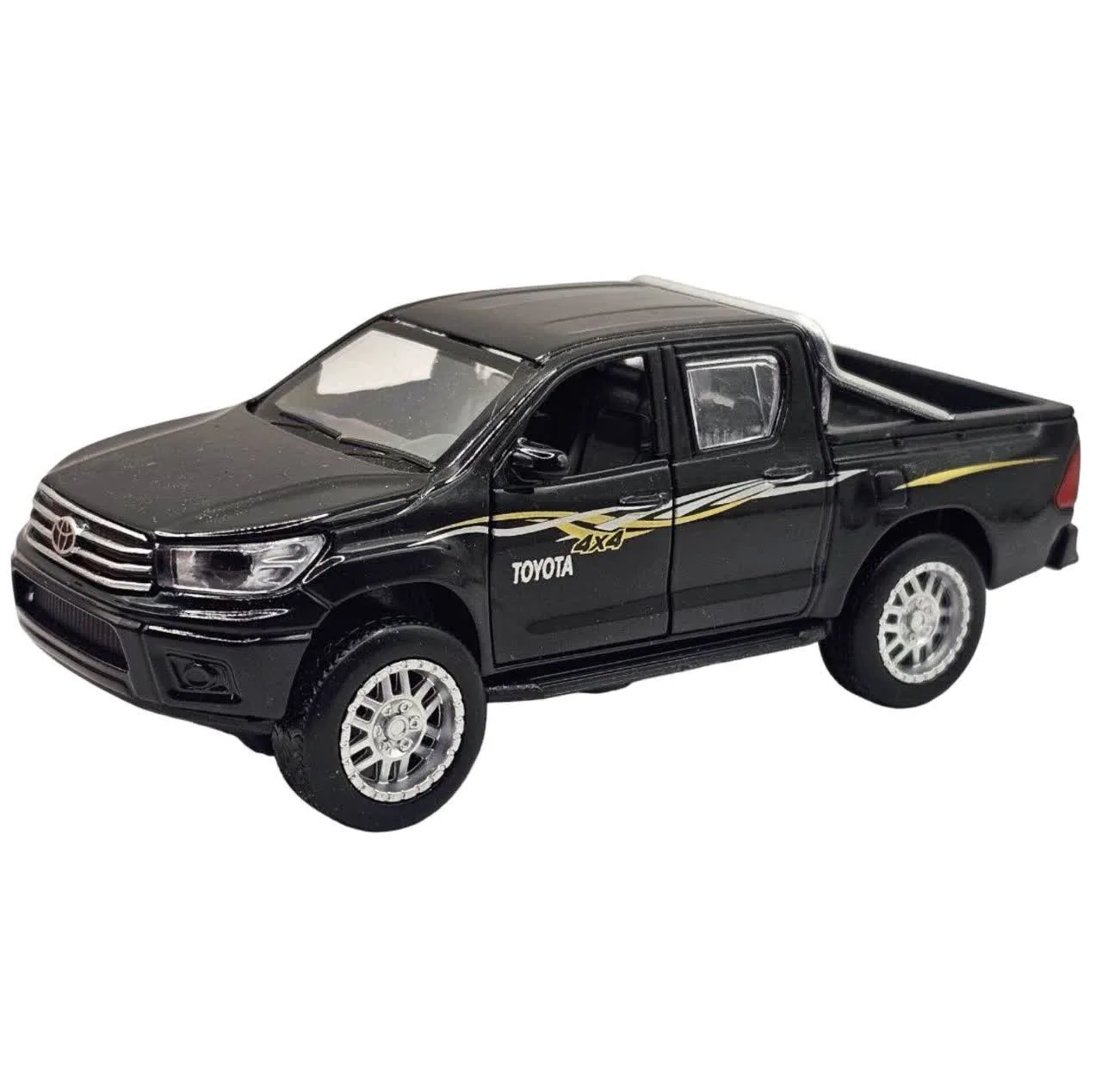 ماشین بازی ناب سل مدل تویوتا هایلوکس دو کابین فلزی چراغدار موزیکال کد Toyota Hilux Double Cab Metal with Lights& Musical
