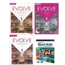 کتاب Evolve 1 و Oxford Word Skills Elementary 2nd اثر جمعی از نویسندگان انتشارات دانشگاه کمبریج 4 جلدی