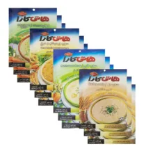 سوپ میکس ورمیشل مرغ، سبزیجات، قارچ و جو هاتی کارا – 77 گرم بسته 12عددی