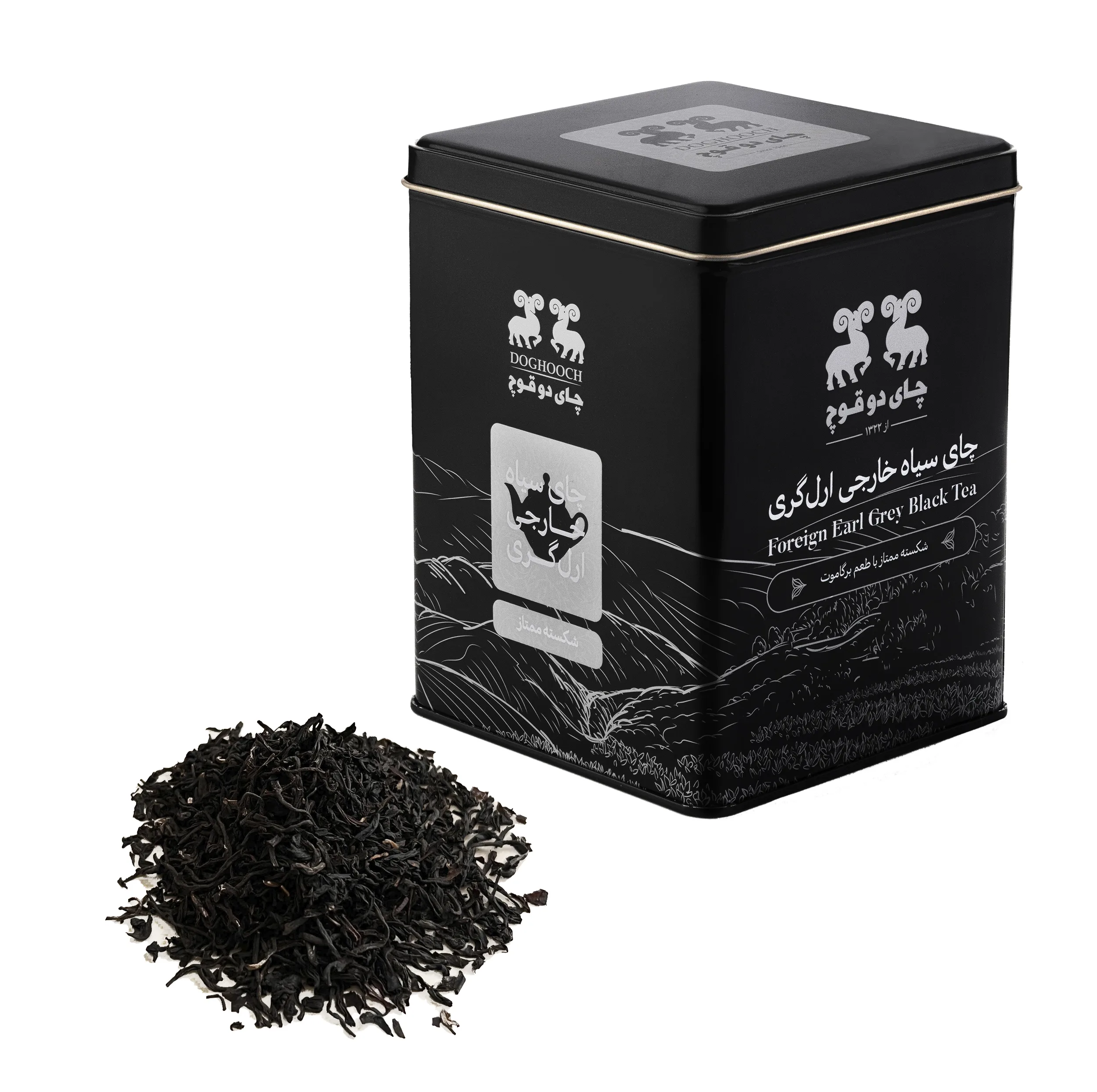 چای سیاه خارجی شکسته با اسانس برگاموت دو قوچ - 450 گرم