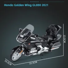 ماکت موتور بازی ناب سل مدل هوندا گلدوینگ فلزی چراغدار کد 1:11DIE CAST HONDA GL800 2021