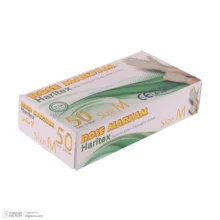 دستکش یکبار مصرف رزمریم مدل حریتکس سایز M بسته 50 عددی