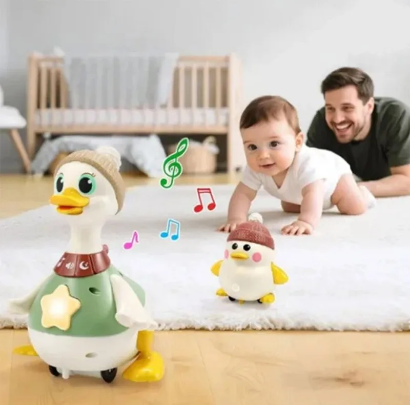 اسباب بازی هولا مدل اردک و بچه موزیکال کد 998701