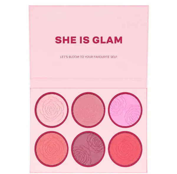 پالت رژگونه شی ایز گلم مدل Floral Blush