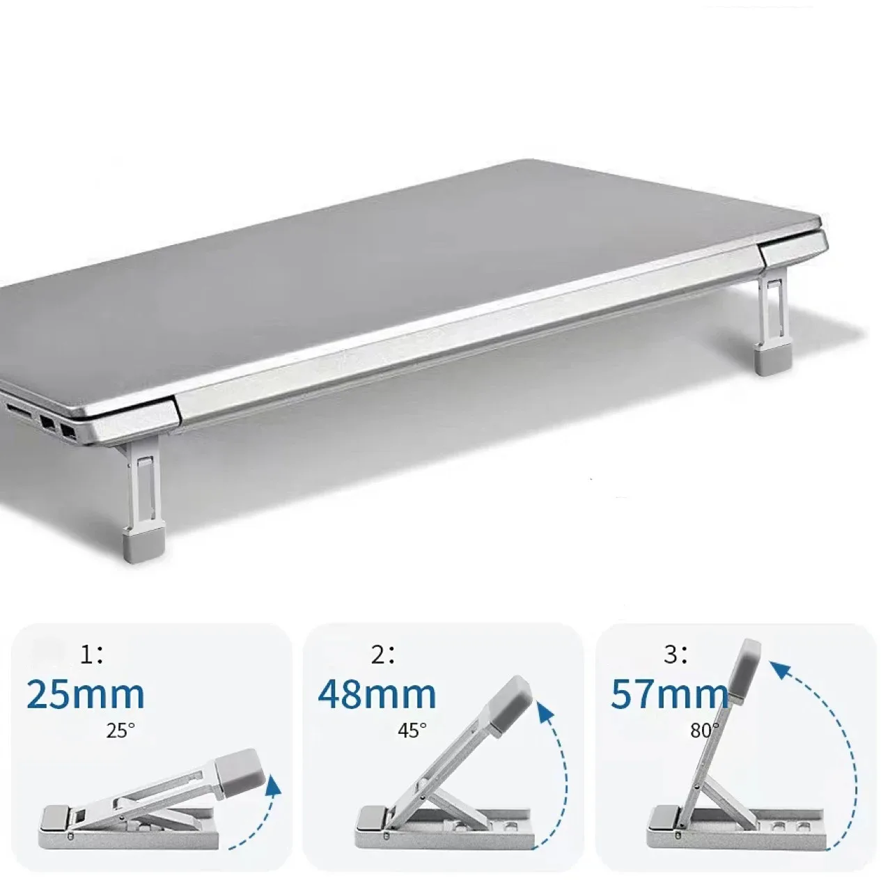 پایه نگهدارنده لپ‌تاپ مدل S1 aluminum alloy مناسب برای لپ تاپ‌های 17 اینچی و کوچک تر بسته 2 عددی