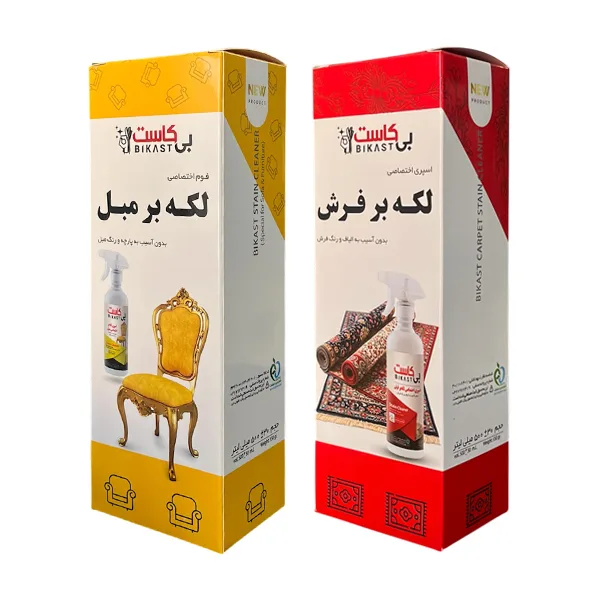 اسپری لکه بر فرش و فوم لکه بر مبل بی کاست مدل 04 حجم 1000 میلی لیتر مجموعه 2 عددی