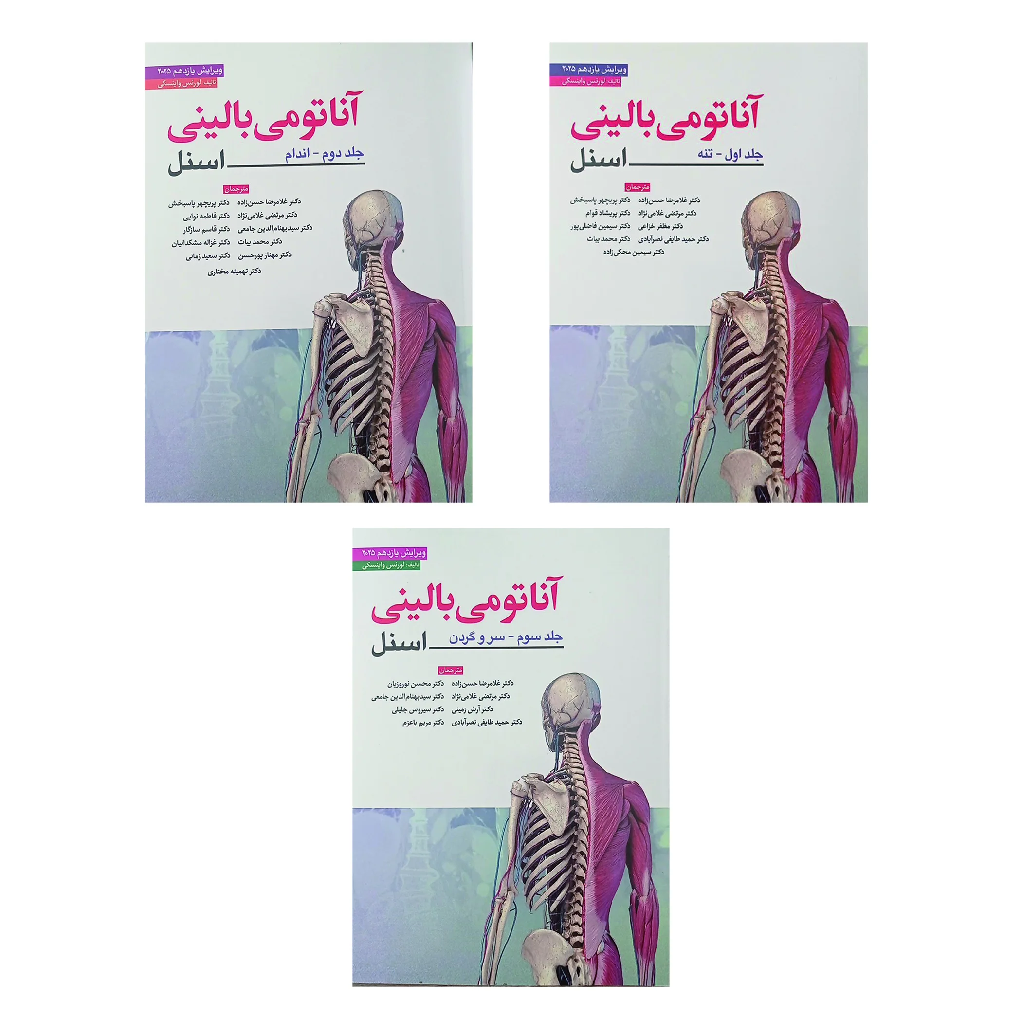 کتاب آناتومی بالینی اسنل اثر لورن وینسکی انتشارات ابن سینا 3 جلدی