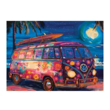 پازل 1000 تکه یوروگرافیکس پازلز مدل VW Beach Fun كد 5950 مناسب نوجوان و بزرگسال