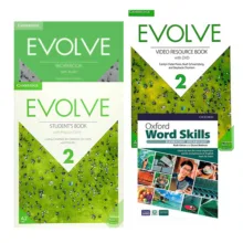 کتاب Evolve 2 و Oxford Word Skills Elementary 2nd اثر جمعی از نویسندگان انتشارات دانشگاه کمبریج 4 جلدی