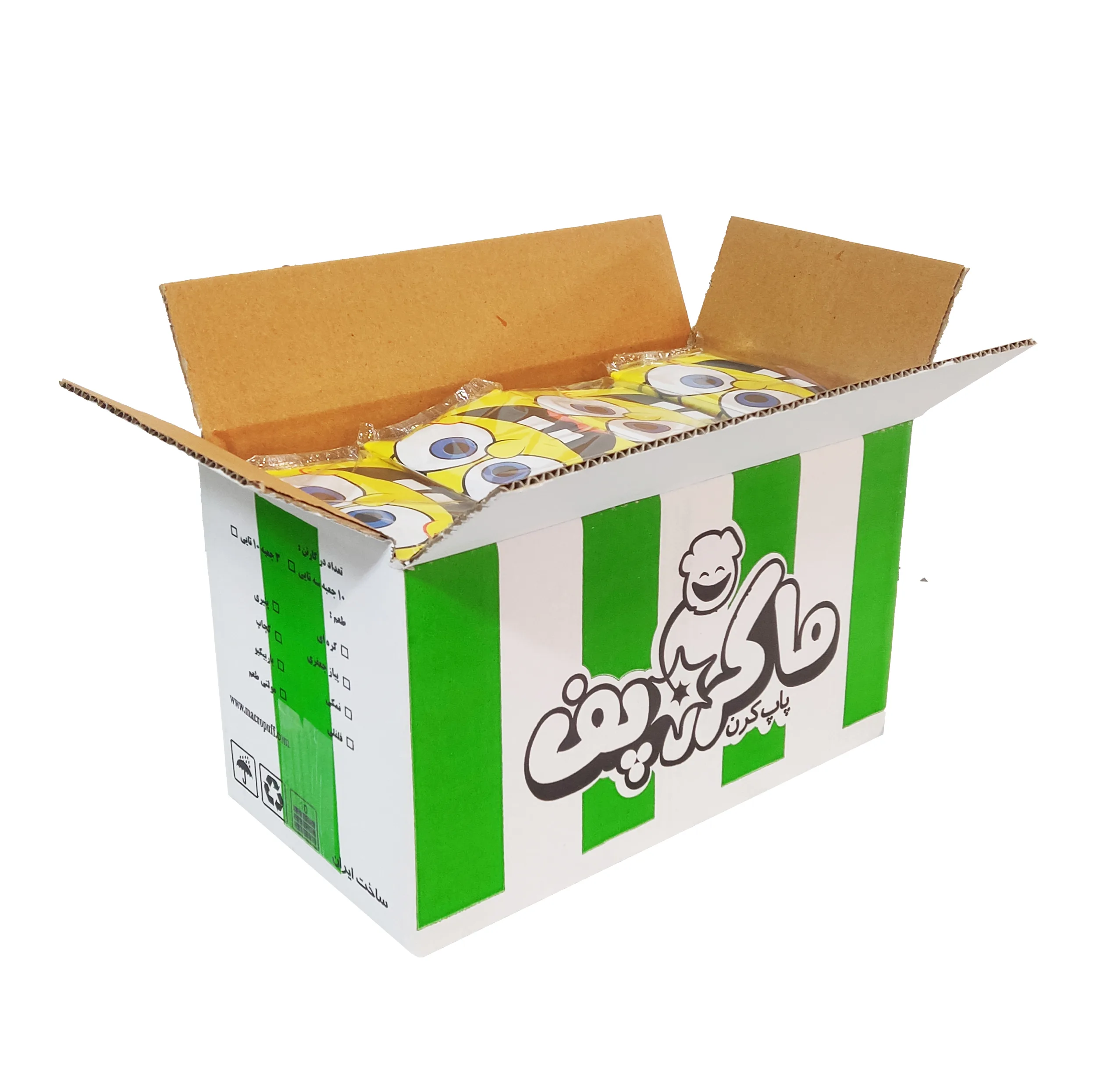 پاپ کورن نیمه آماده با طعم نمکی ماکروپف بسته 50 عددی
