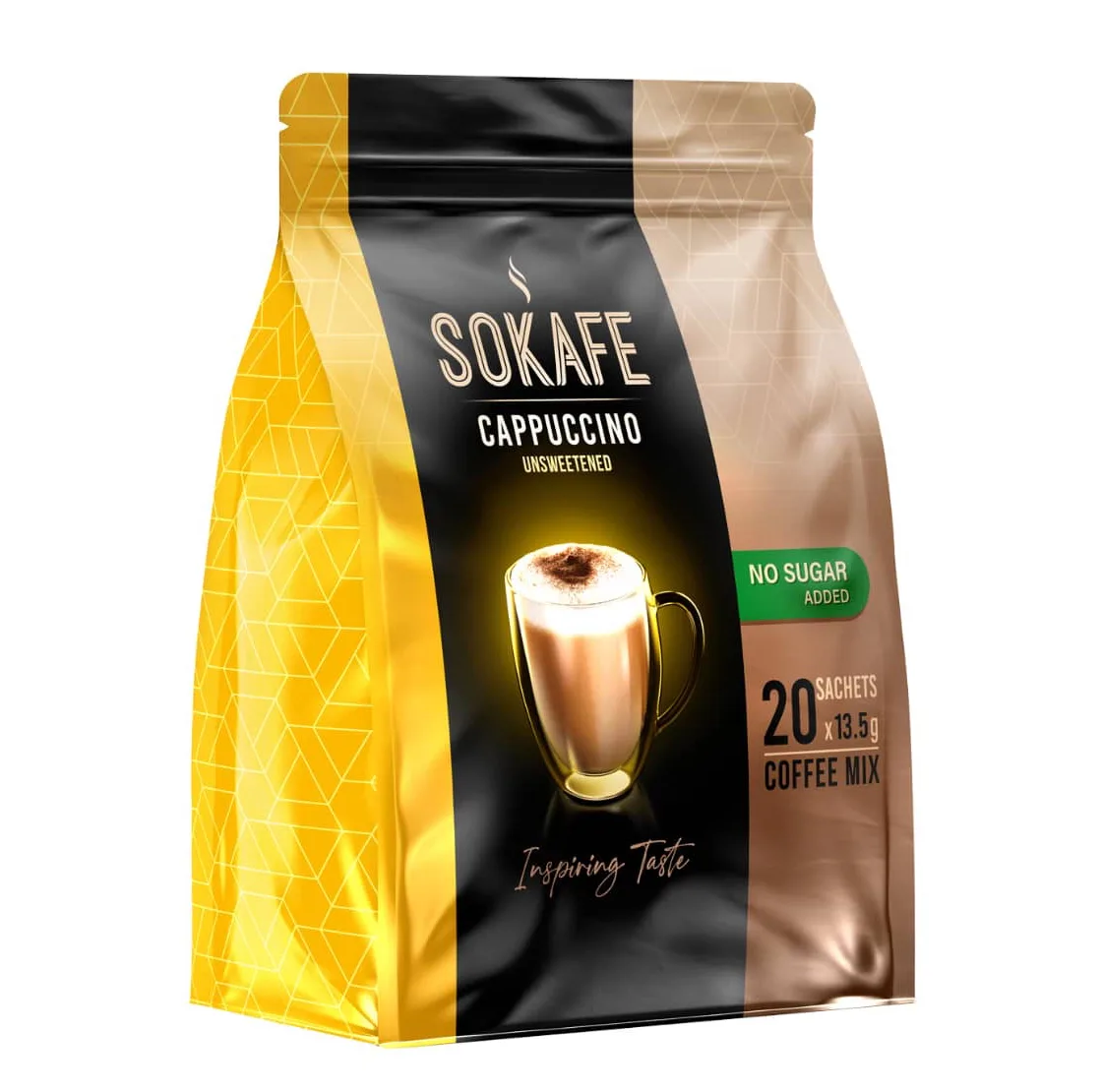 کاپوچینو بدون شکر سوکافه - 13.5 گرم بسته 20 عددی