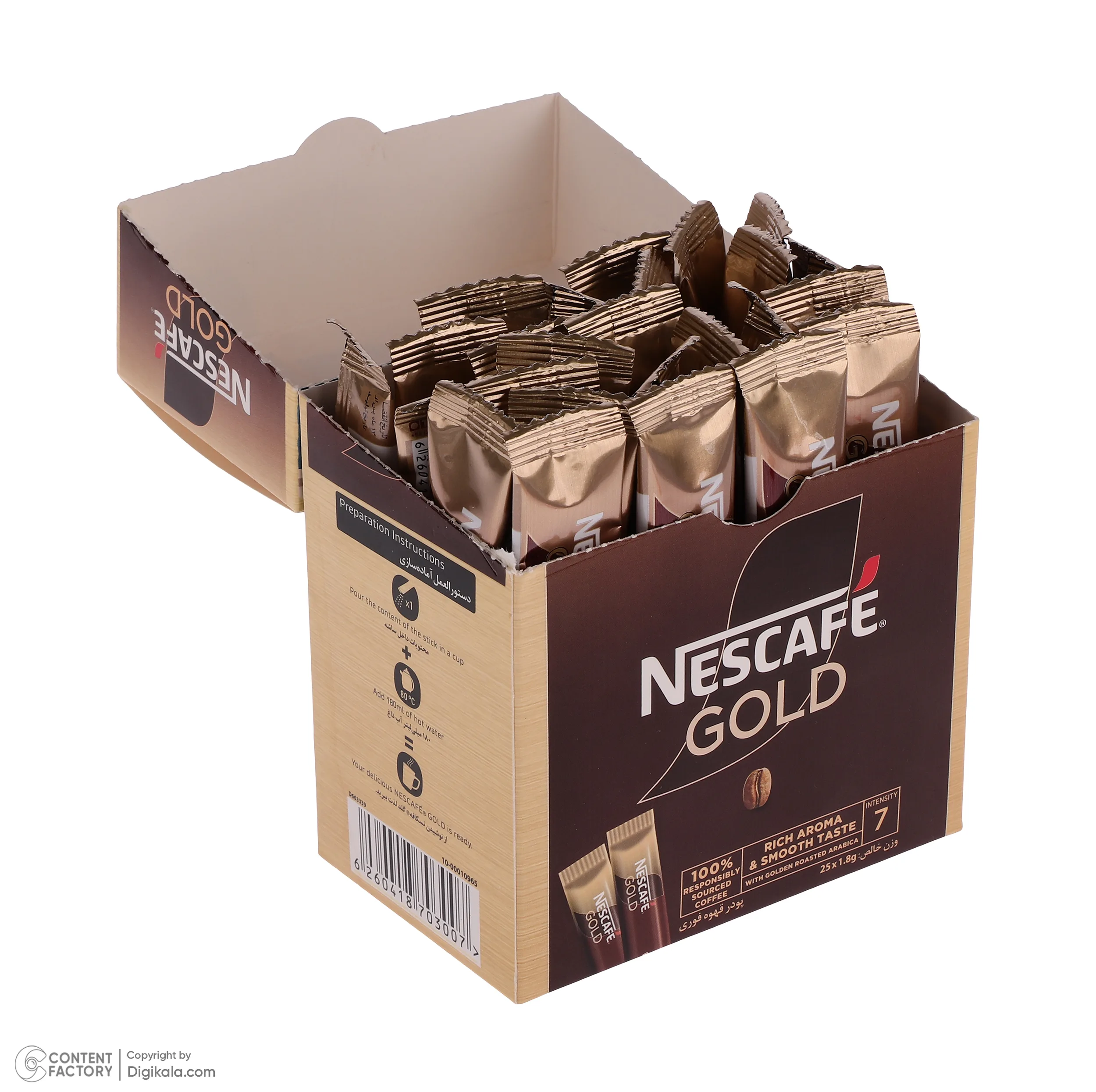 پودر قهوه فوری گلد نسکافه - 1.8 گرم بسته 25 عددی