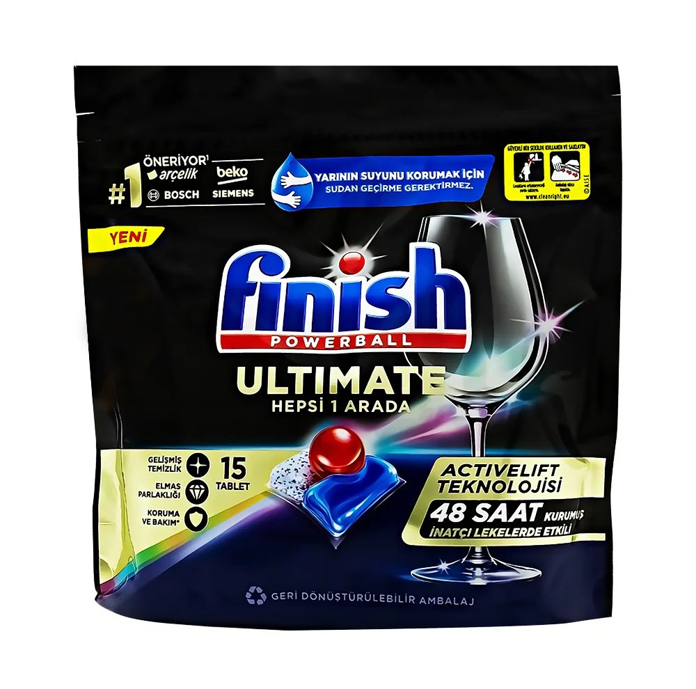 قرص ماشین ظرفشویی فینیش مدل Ultimate Hepsi 1 Arada بسته 15 عددی