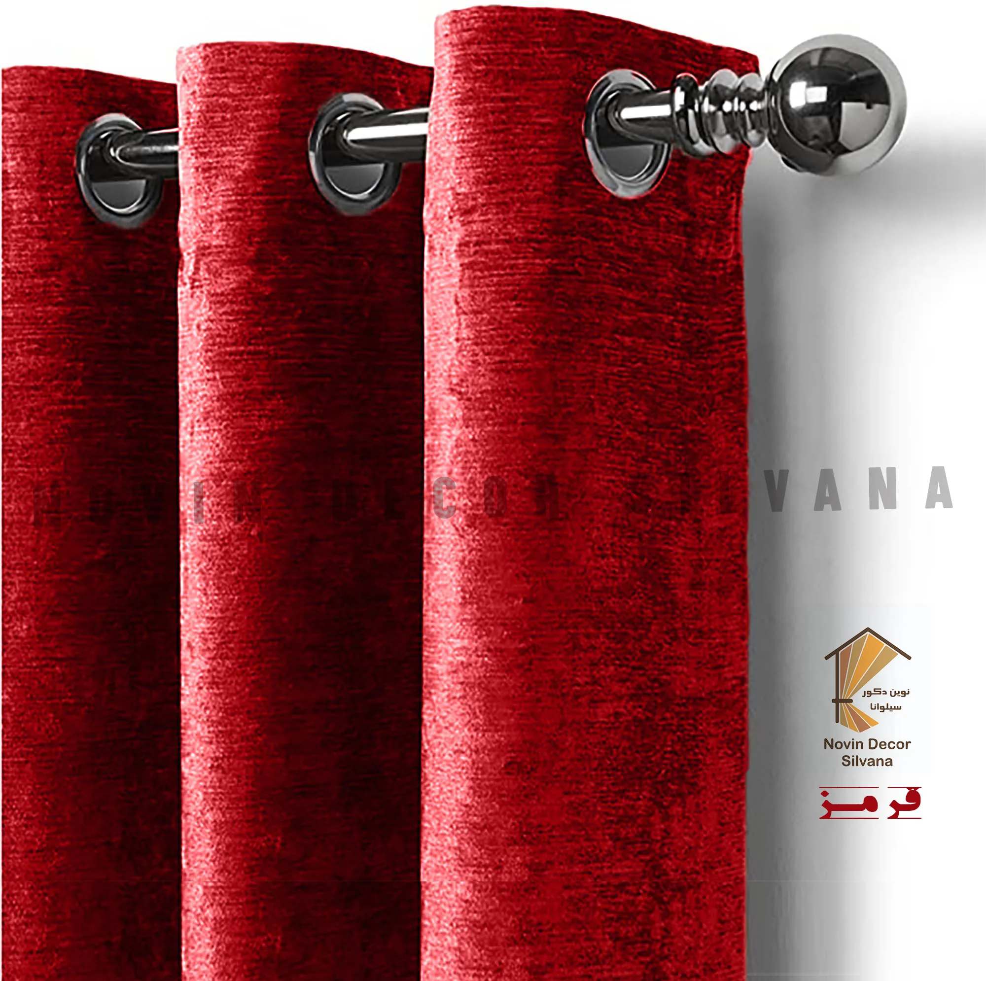 پرده نوین دکور سیلوانا مدل مخمل شانل 1 _ 180 سایز 180x140 سانتی‌متر