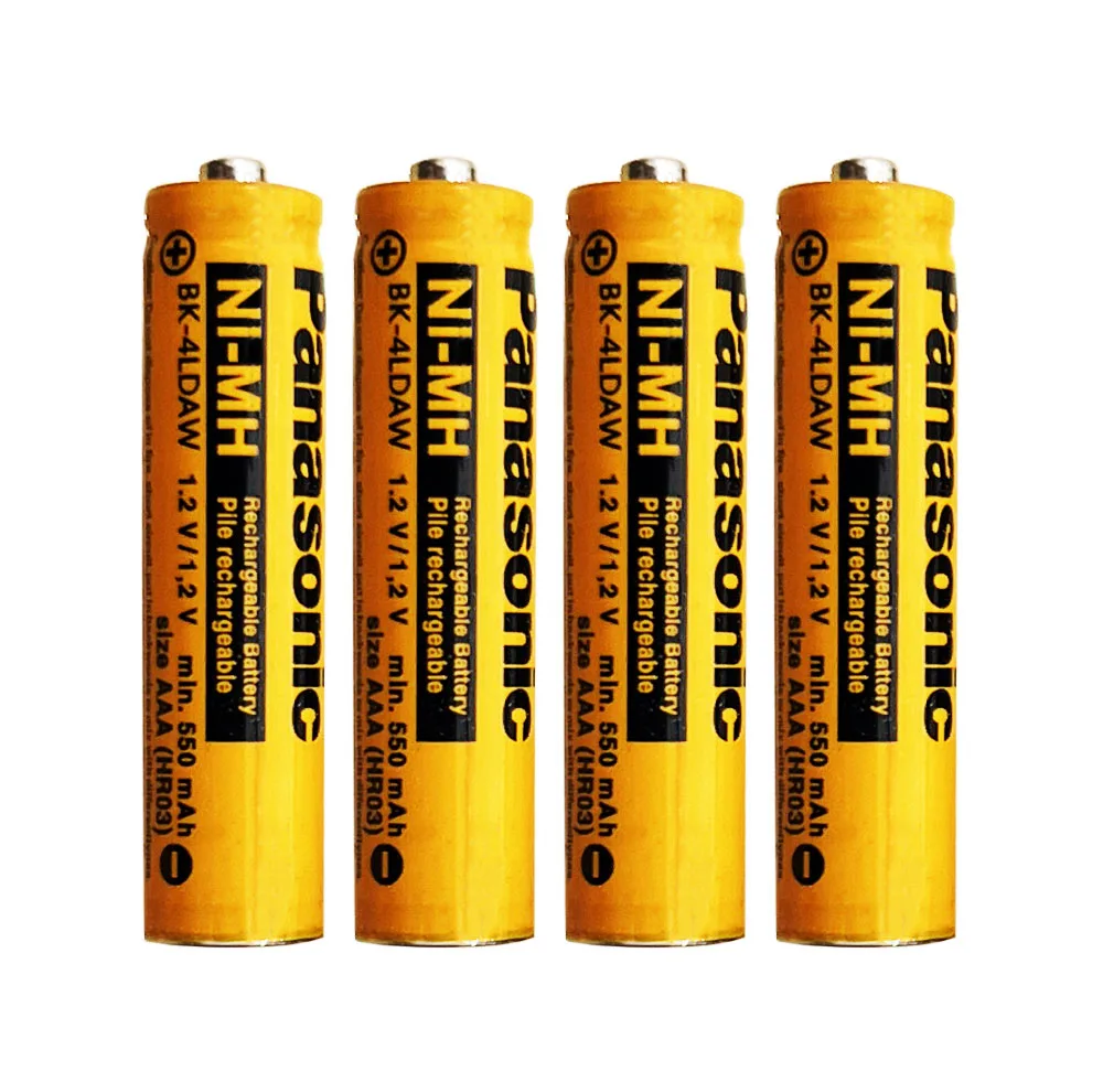 باتری نیم قلمی قابل شارژ پاناسونیک مدل NI-MH550mAh بسته ۴ عددی