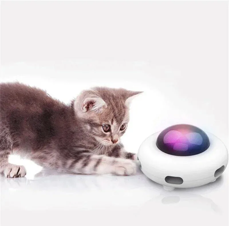 اسباب بازی سگ و گربه مدل Feather Flying Saucer Cat Toy بشقاب پرنده