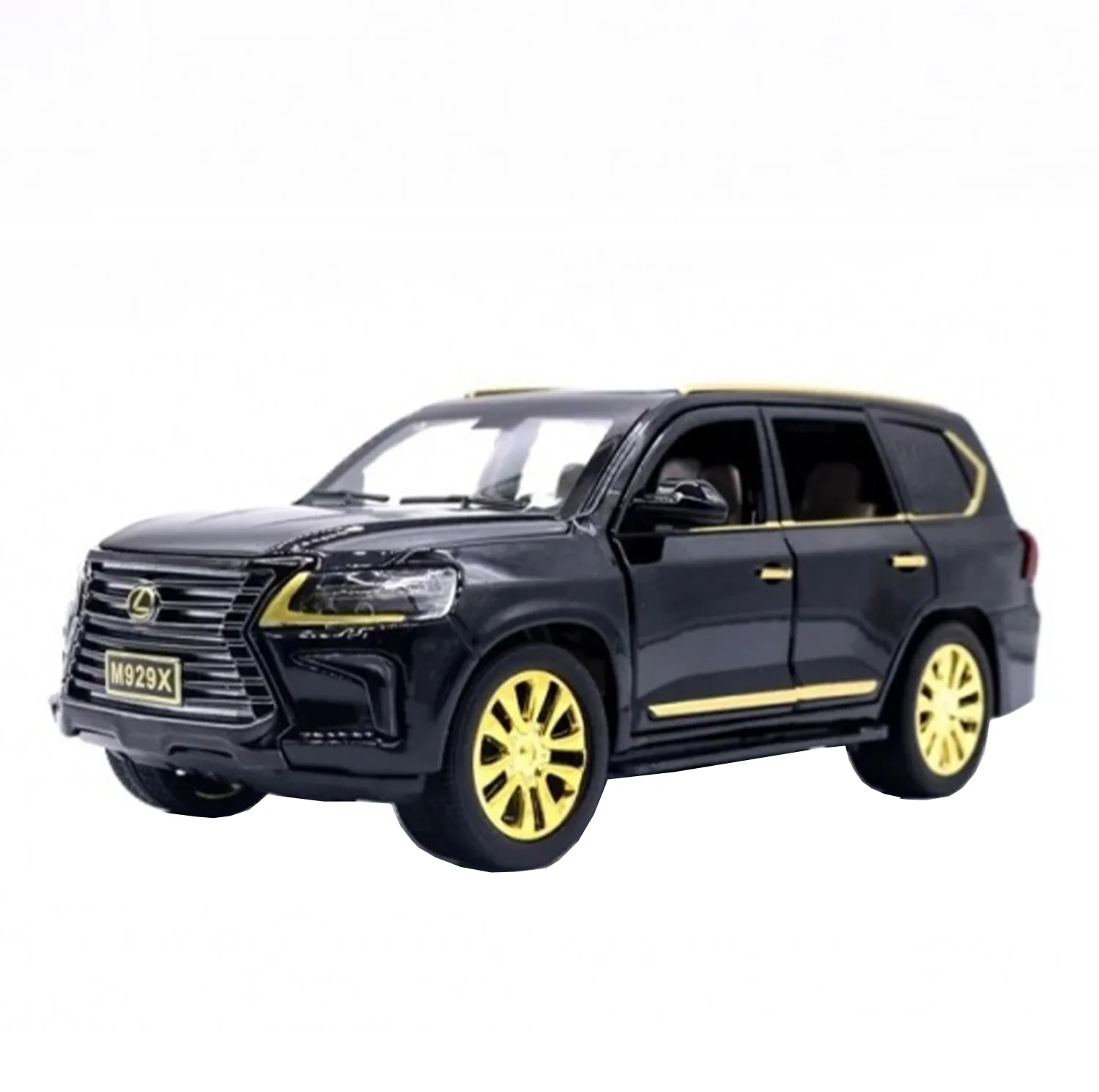 ماشین بازی  مدل فلزی عقبکش موزیکال TOYOTA LAND CRIUSER