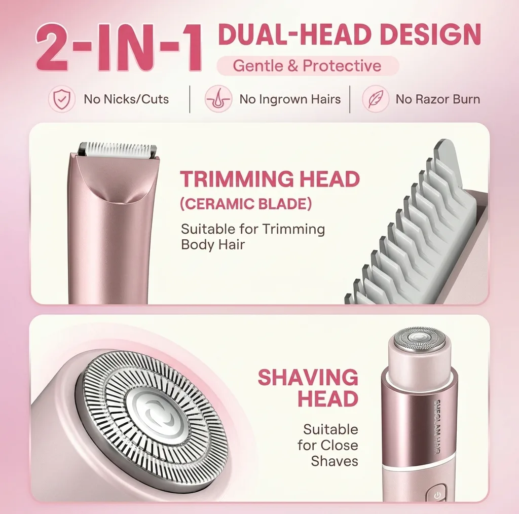 ماشین اصلاح موی بدن بانوان شیگلم مدل Smooth Moves Dual-Head