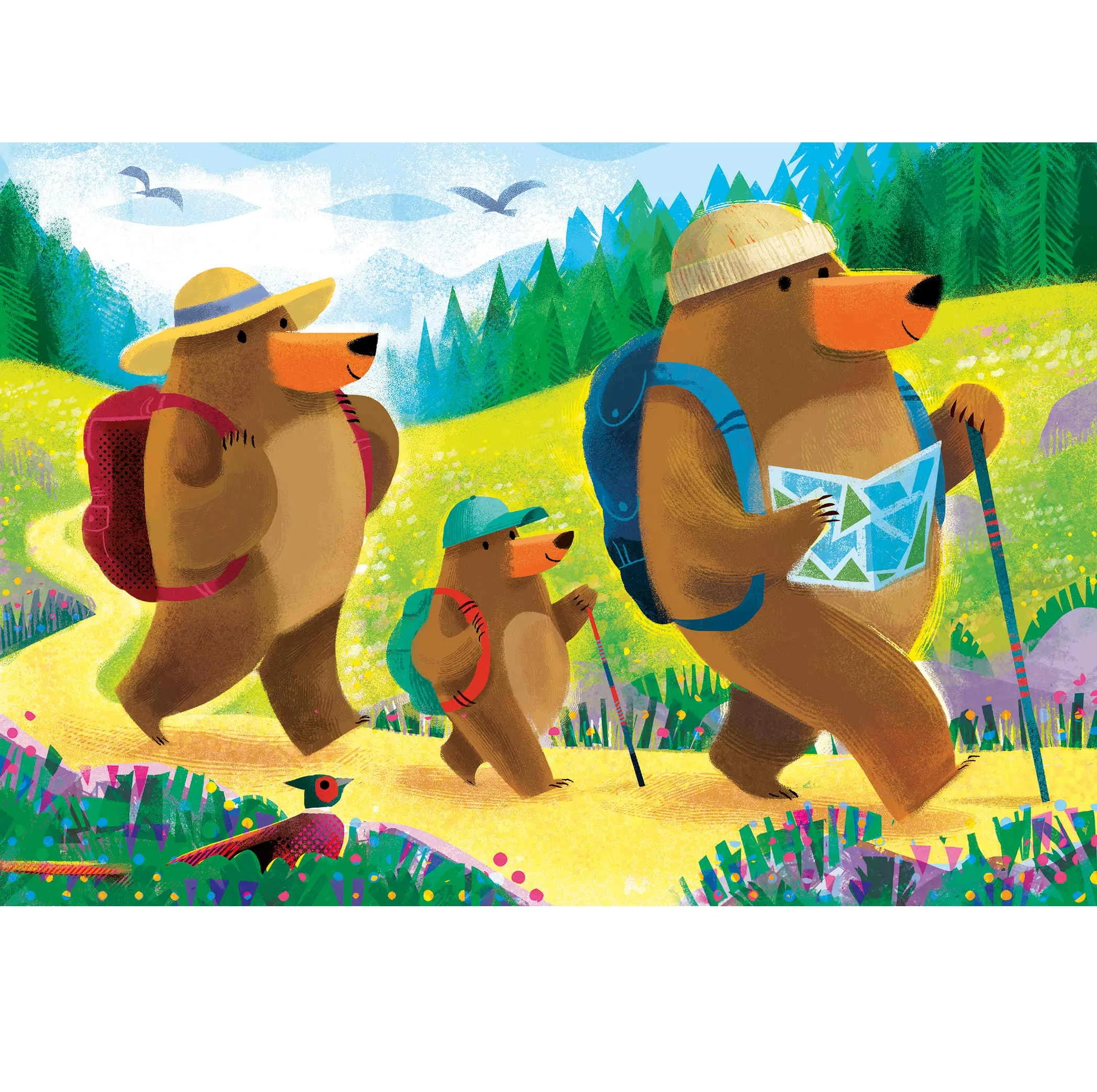پازل 24 تکه راونزبرگر مدل Bear Family Vacations کد 12004046 مجموعه 2 عددی مناسب برای 4 سال به بالا