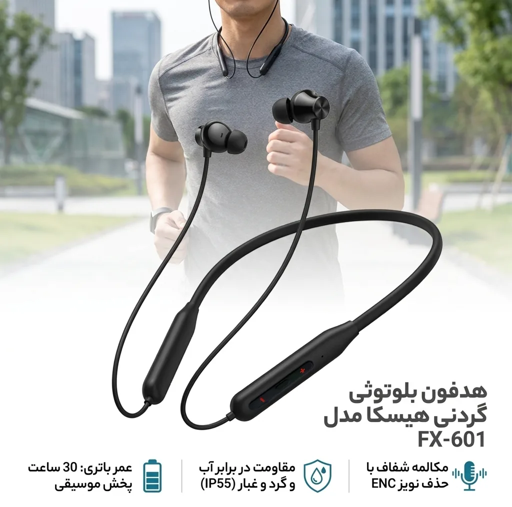 هدفون بلوتوثی گردنی هیسکا مدل FX-601