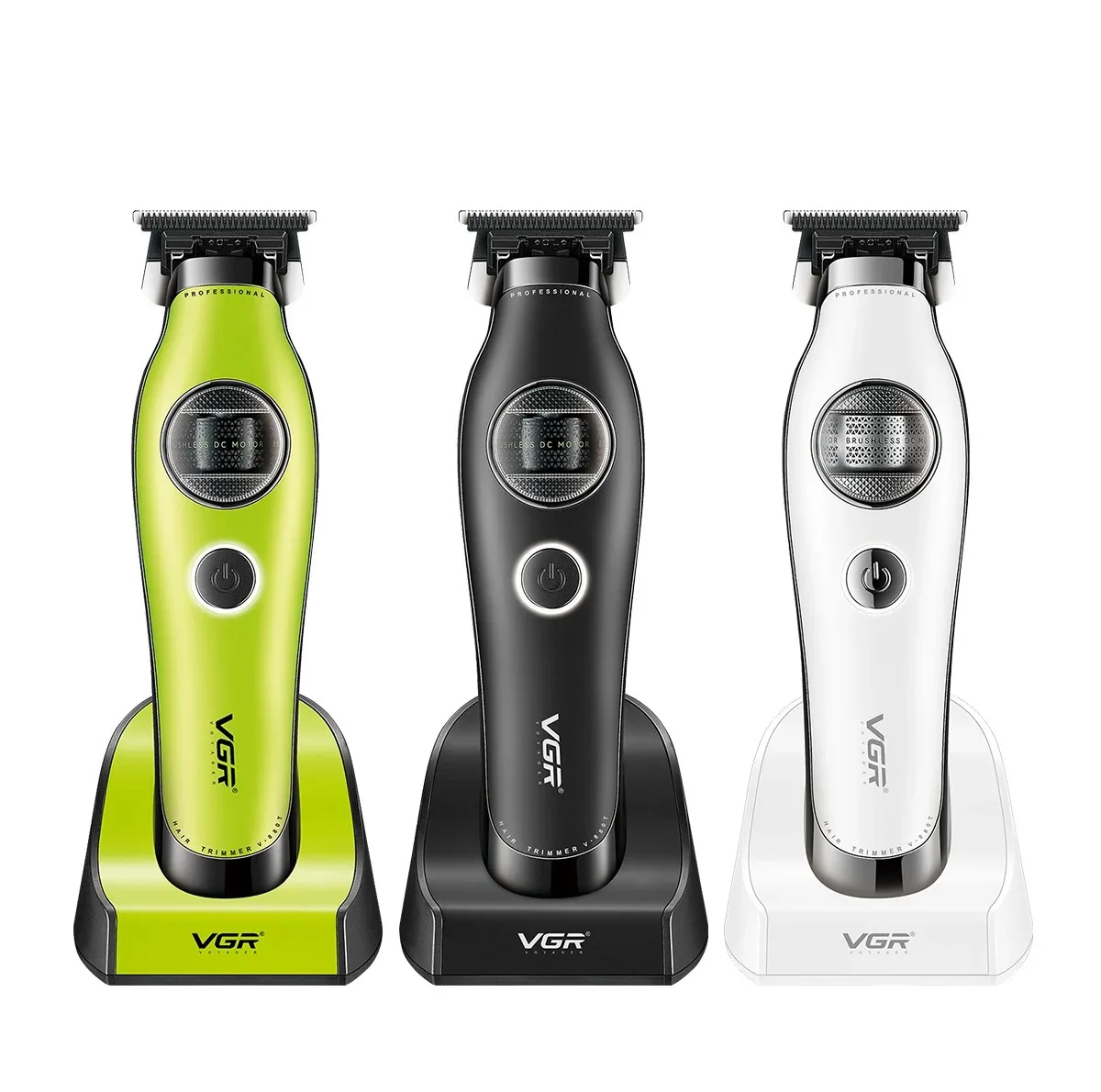 ماشین اصلاح موی صورت شارژی وی جی ار مدل V-880 T با تیغه سرامیکی خودتیز شونده، طراحی ارگونومیک، قابلیت شارژ سریع و اصلاح با شماره صفر