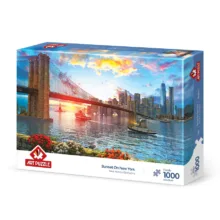 پازل 1000 تکه آرت پازل مدل Sunset On New York كد 5185 مناسب نوجوان و بزرگسال