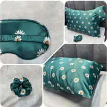 روبالشی مدل satin سایز 50*70 سانتی متر به همراه چشم بند و کش مو