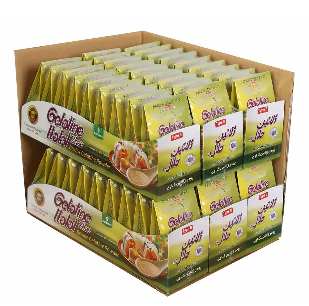 پودر  ژلاتين حلال ژاو - 40 گرم بسته 54 عددی