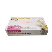 دستکش یکبار مصرف رزمریم مدل VINOLEX بسته 50 عددی