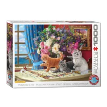 پازل 1000 تکه یوروگرافیکس پازلز مدل Puzzling Cats كد 5914 مناسب نوجوان و بزرگسال