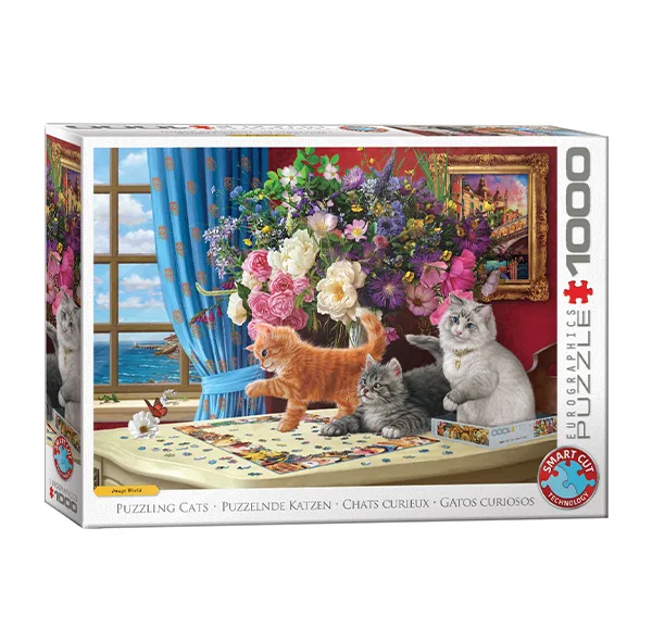 پازل 1000 تکه یوروگرافیکس پازلز مدل Puzzling Cats كد 5914 مناسب نوجوان و بزرگسال