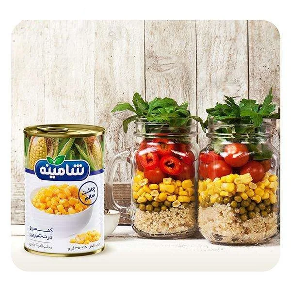 کنسرو ذرت شیرین شامینه - 350 گرم بسته 6 عددی