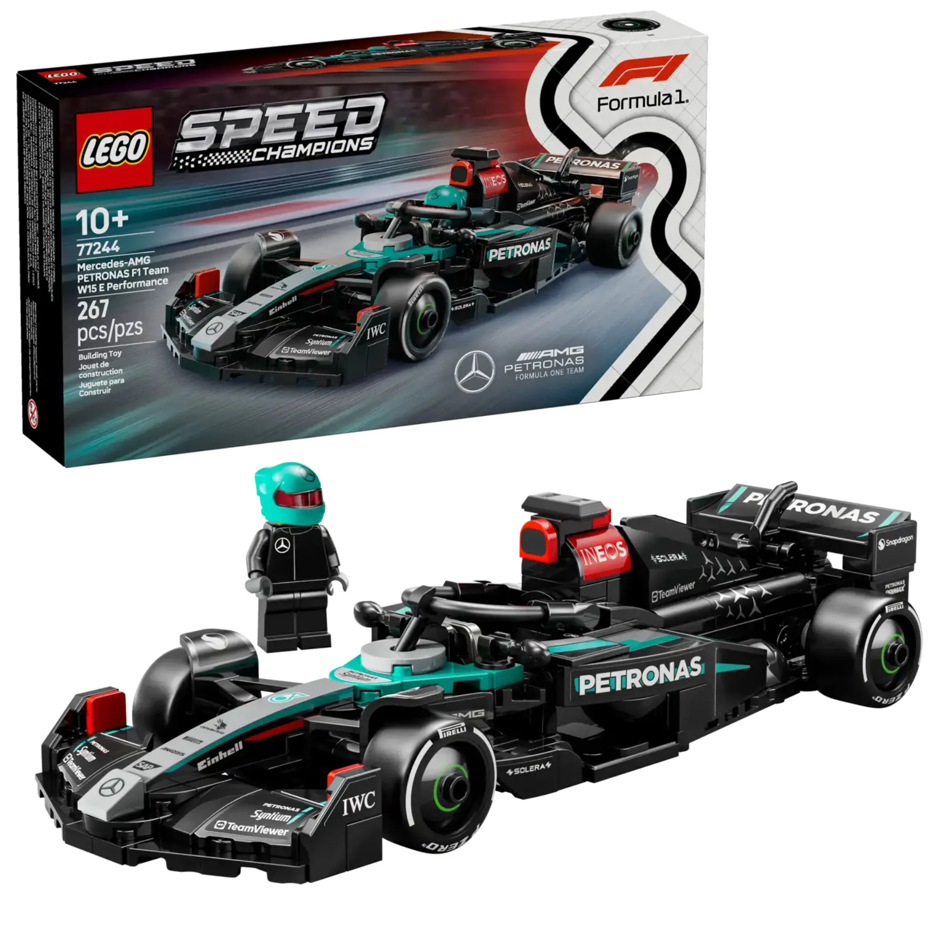 لگو 267 قطعه سری اسپید مدل Mercedes-AMG F1® W15 Race Car کد 77244