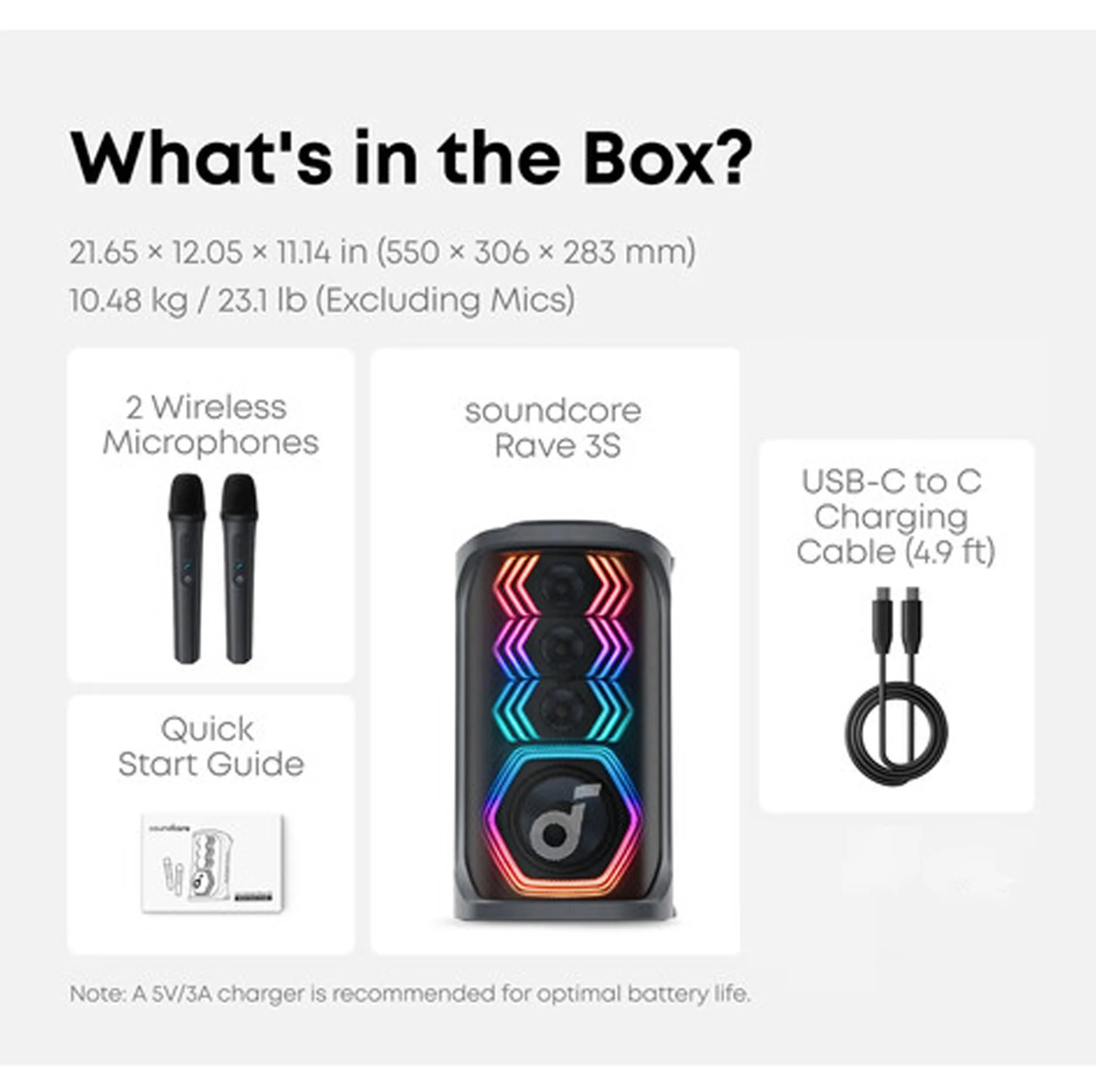 اسپیکر بلوتوثی انکر مدل soundcore Rave 3S
