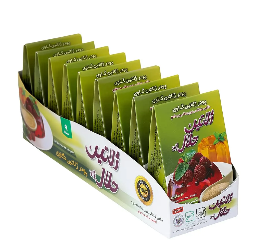 پودر  ژلاتين حلال ژاو - 40 گرم بسته 54 عددی