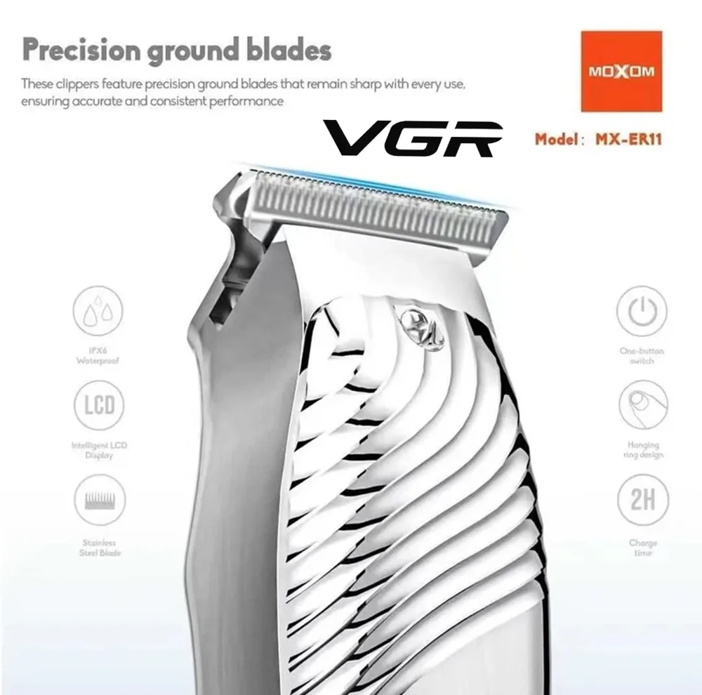 ماشین اصلاح موی سر و صورت شارژی وی جی آر مدل MX-ER11