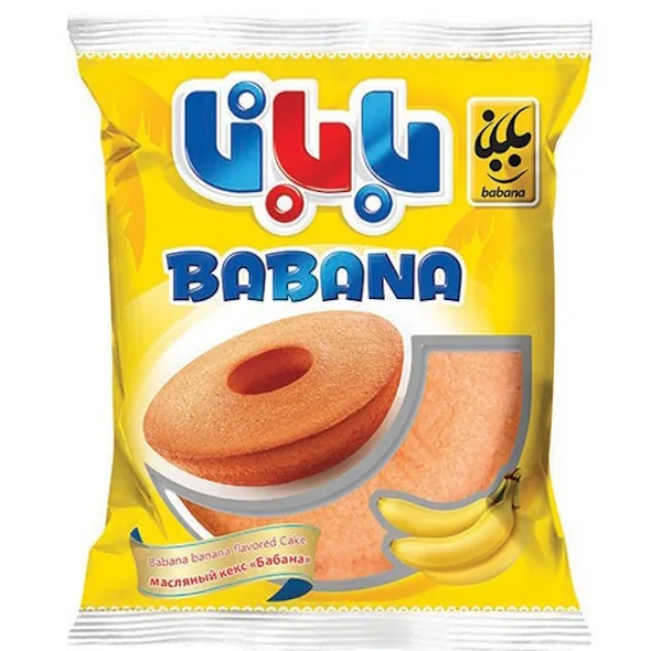 کیک موزی بابانا - 60 گرم بسته 24 عددی