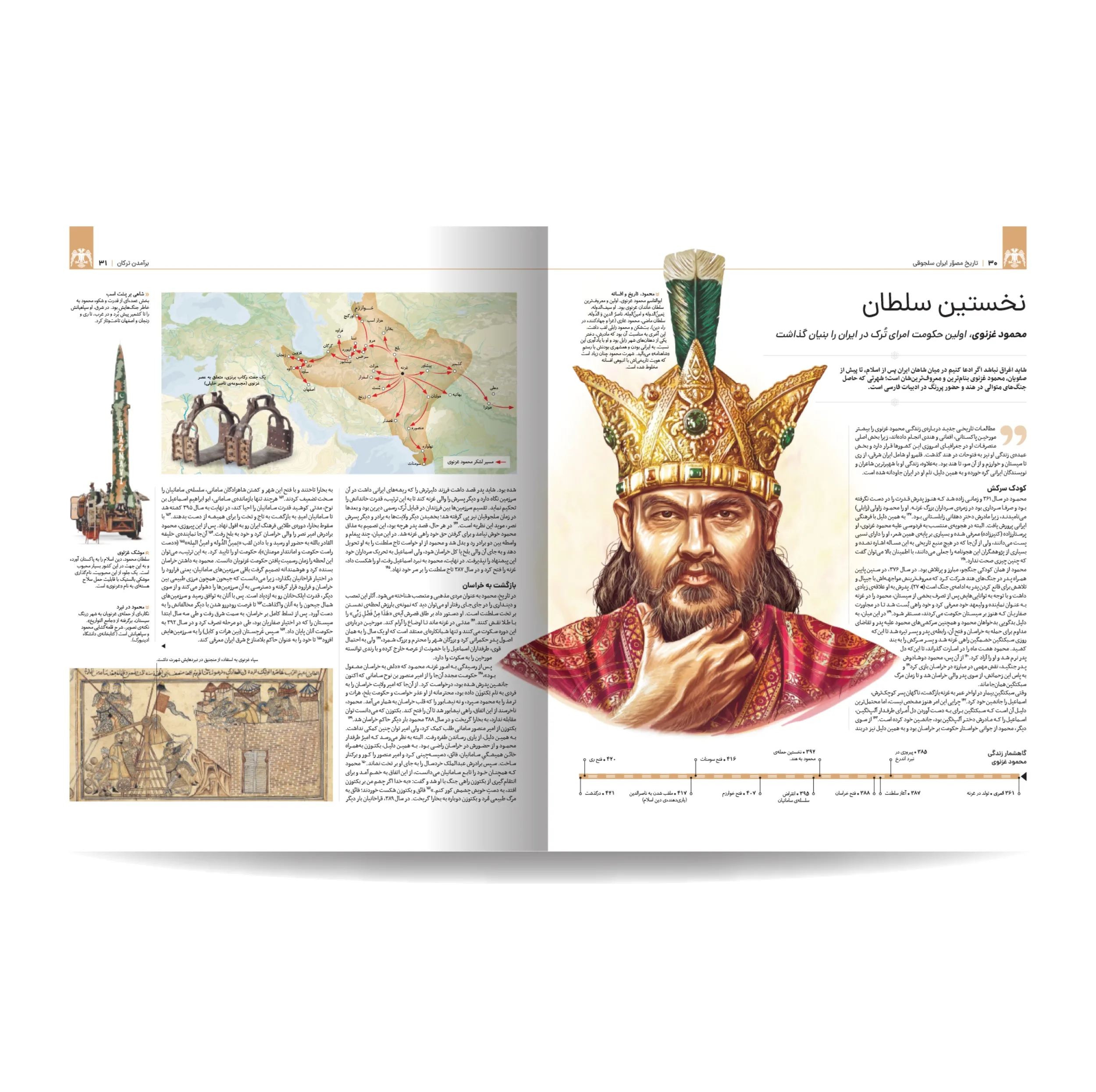 کتاب تاریخ مصور ایران 1 تا 1101 خورشیدی اثر جمعی از نویسندگان نشر سایان 4 جلدی - جلد 5 تا 8